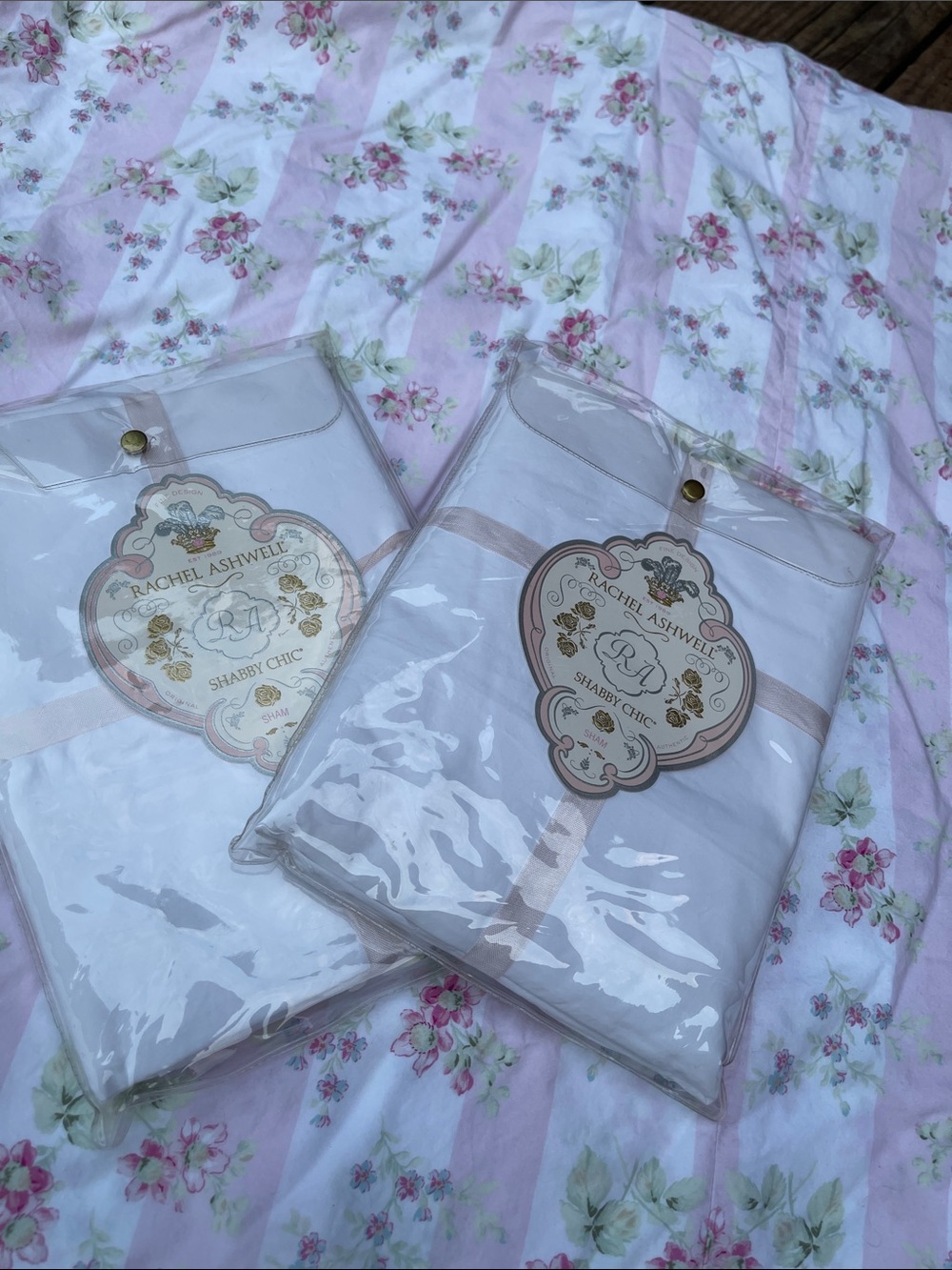 Rachel Ashwell, Shabby Chic NEW WHITE EURO SHAMS